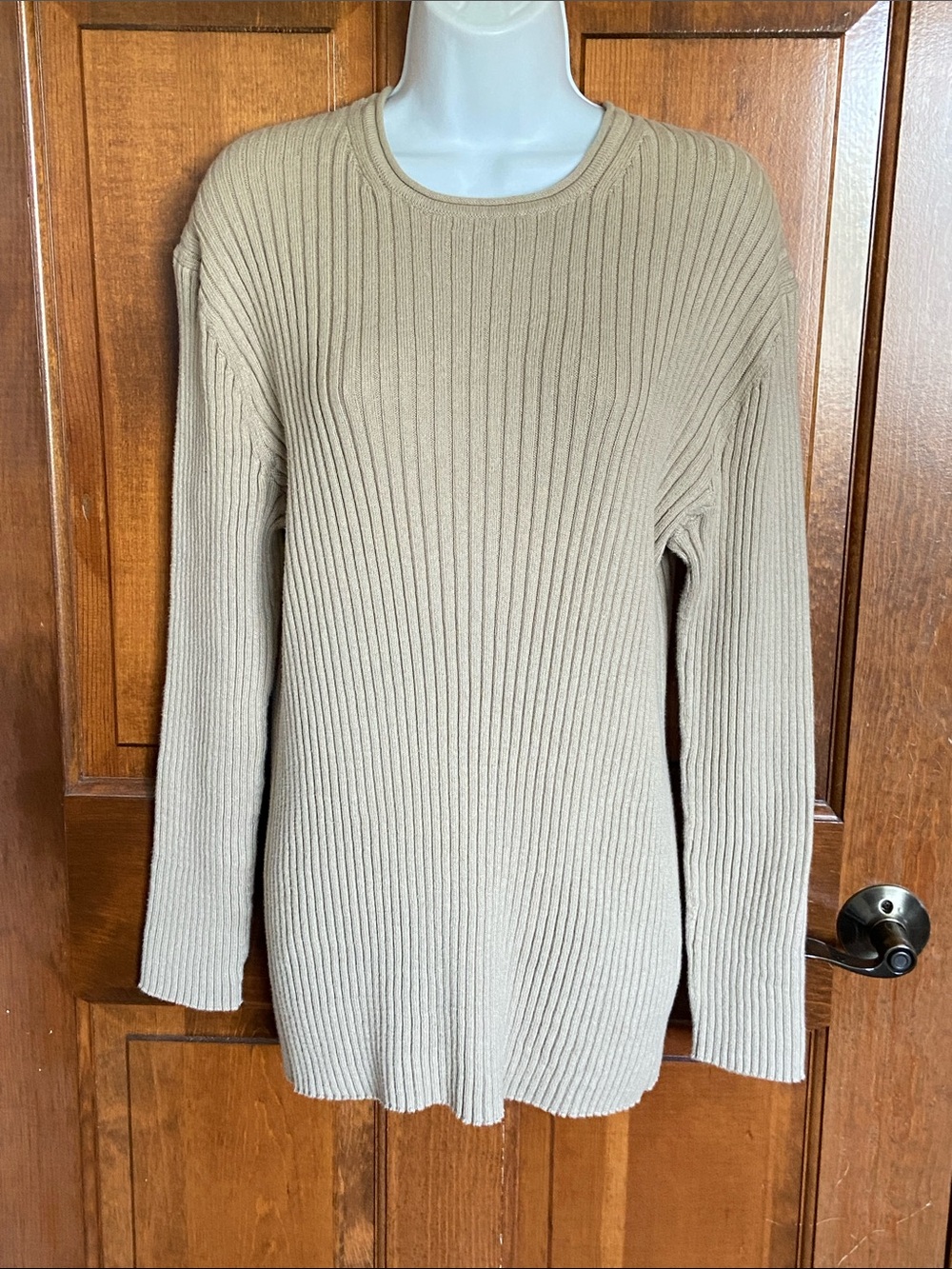 Everlane Organic Cotton Ribbed Slim Crew Sweater Long Sleeve Quality Size XL